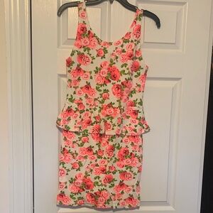 Floral Peplum Dress